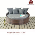 Daybed pequeno do aço com PE Rattan para o Outdoor (1214)